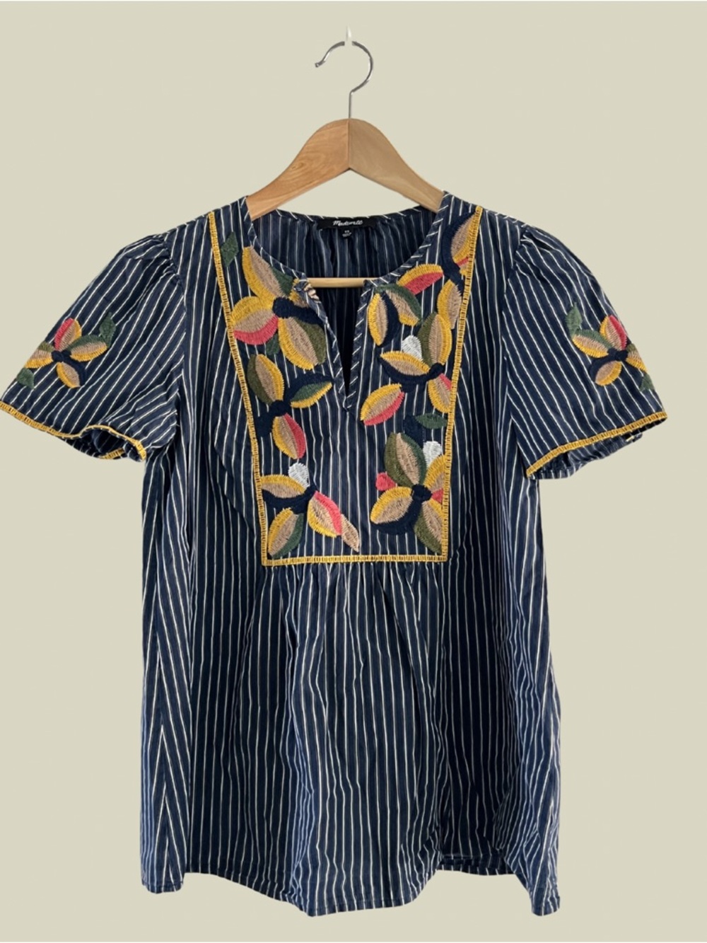 Madewell Embroidered Fable Top